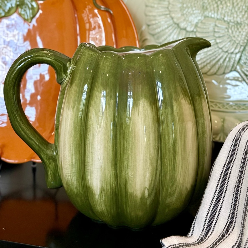 Green Ceramic Pitcher